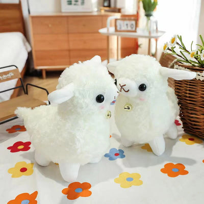 Animal en peluche agneau de ferme avec cloche, 9" | 23 cm
