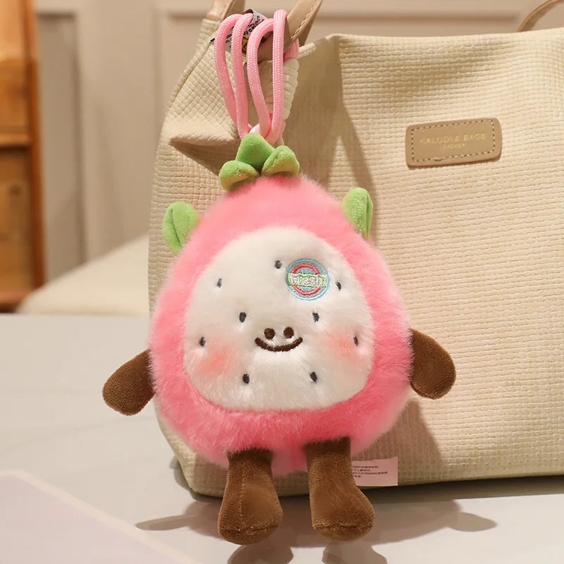 Kawaii Cartoon Fruit Plush Toys, Four Styles – Durian, Kiwi, Dragon Fruit, Banana