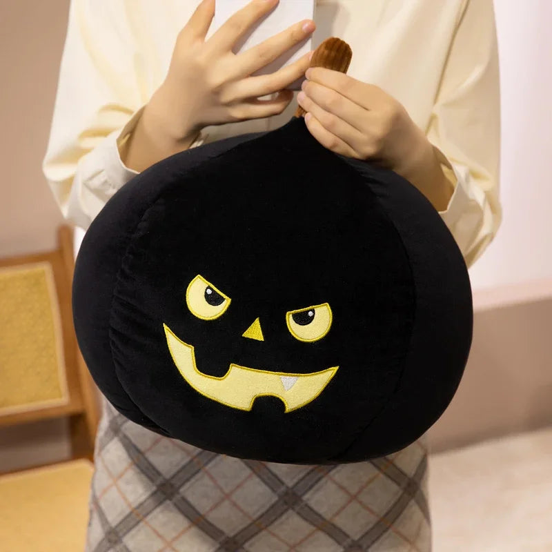 Halloween Ghost Pumpkin Plush Pillow - Soft Spooky Back Cushion, 13" | 32 cm