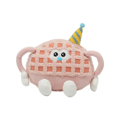 Birthday Waffle Cushion Plushie for Head/Lumbar Support, 14-20" | 35-50 cm