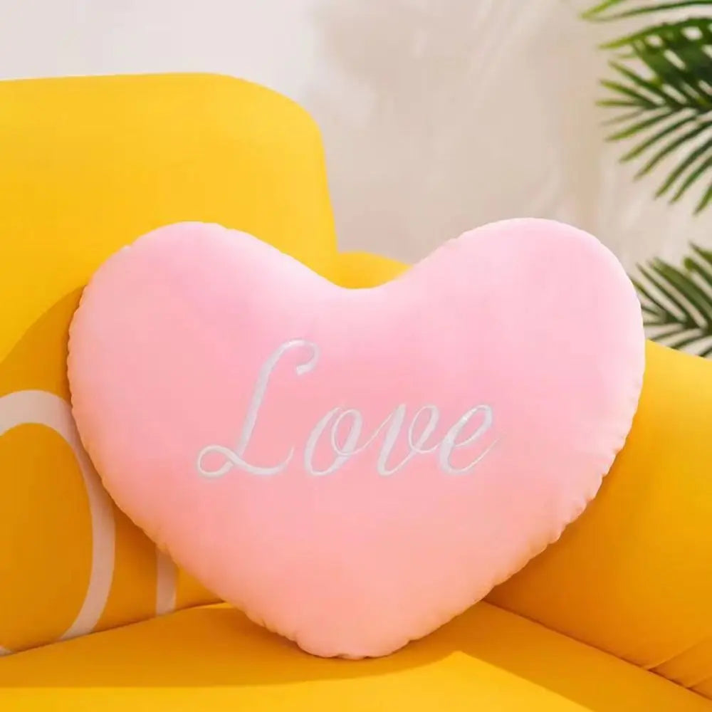 Plush Conversation Heart – "Love" Pillow - Two Colors and Sizes