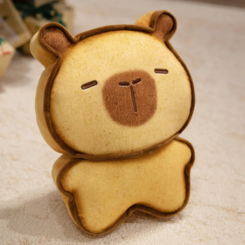 Capybara Bread & Toast Plush Pillow Cushion, 7-20" | 17-50 cm