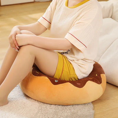 Donut Seat Cushion Plushie, Four Colors, 15-23" | 38-58 cm