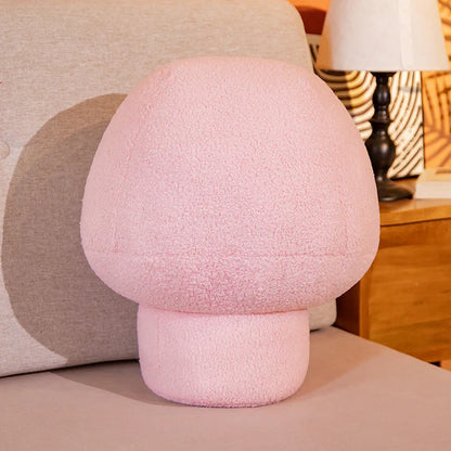 Mushroom Plushie Throw Pillow, Eight Colors, 12-20" | 30-50 cm