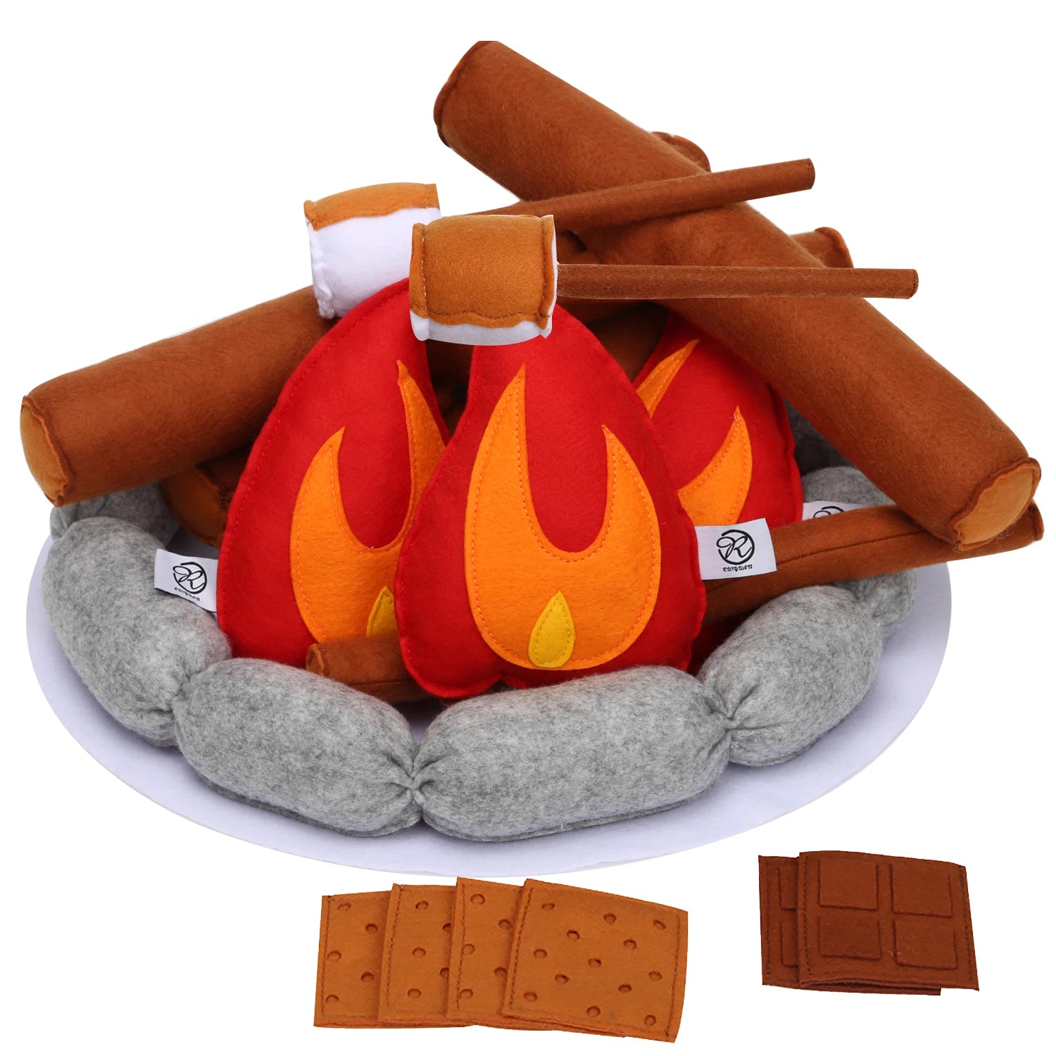 Plushie S'mores Campfire Play Set, 16" | 40 cm