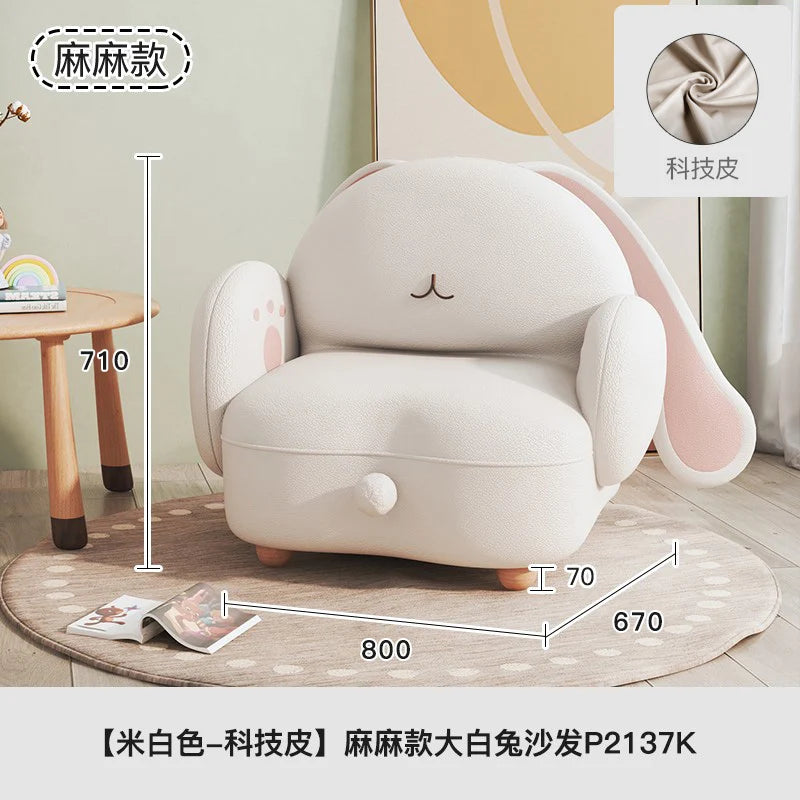 Adorable Rabbit Plushie Chair for Kids, 24"-31" | 60-71 cm