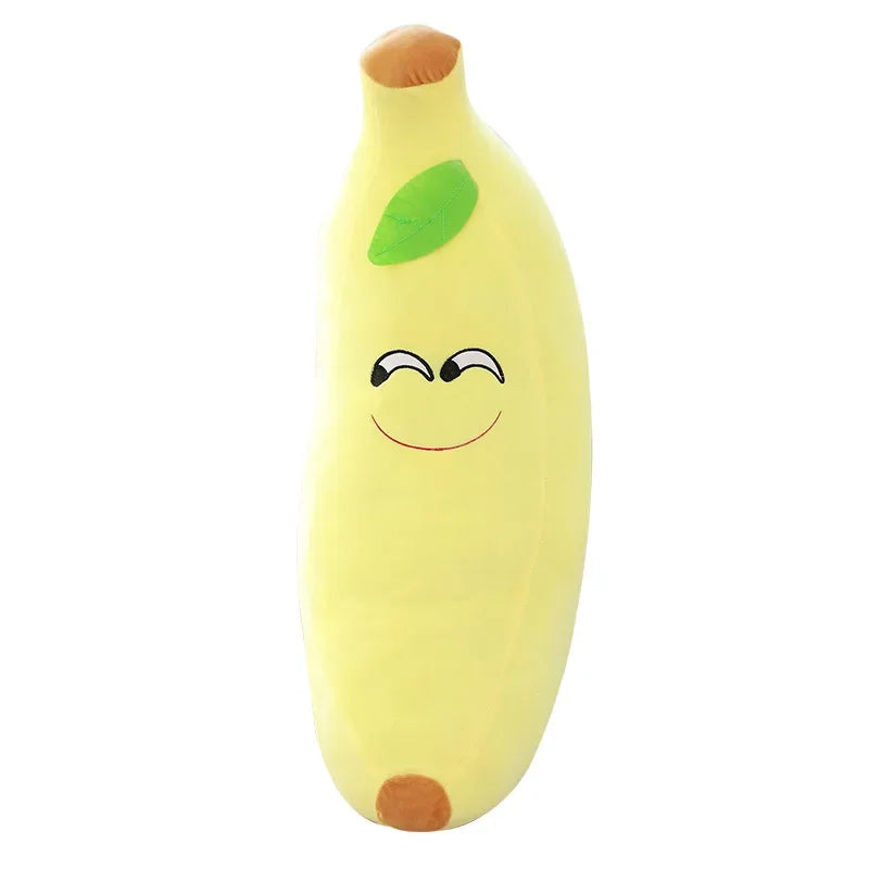 Smiling Face Banana Plush Pillow, 16-31" | 40-80 cm