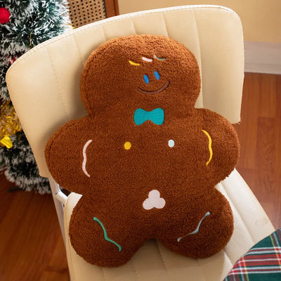 Grande peluche di biscotto di pan di zenzero con bastoncino di zucchero, 17-24" | 42-60 centimetri