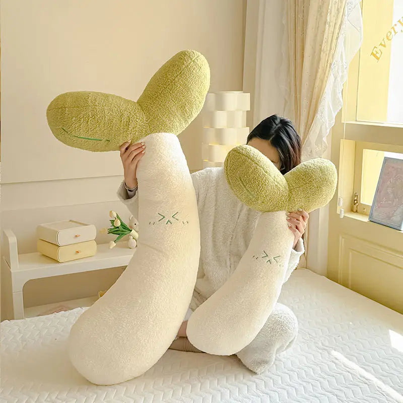 Kawaii Bean Sprout Body Pillow, Two Colors, 28-47" | 70-120 cm