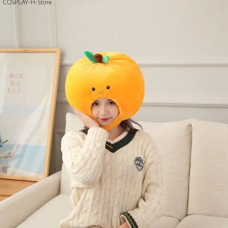 Sombrero de novedad de felpa naranja, 14" | 35 centímetros