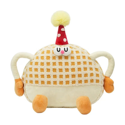 Birthday Waffle Cushion Plushie for Head/Lumbar Support, 14-20" | 35-50 cm