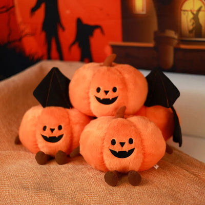 Halloween Bat Pumpkin Plush Toy - Cute Spooky Doll, 8" | 20 cm