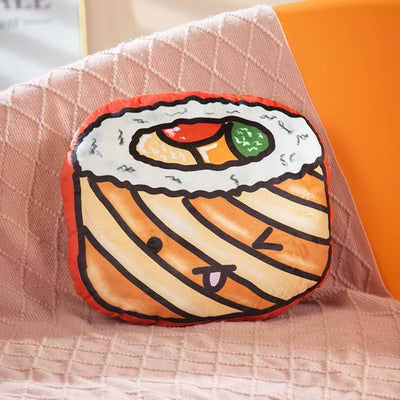 3D Onigiri & Sushi Plush Pillow – Kawaii Japanese Food Cushion