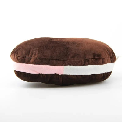 Coussin de siège en peluche sandwich glacé en forme de chat, 9" | 25 cm