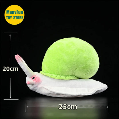 Plushie Realistic Green Land Snail Plushie, 10" | 25 cm