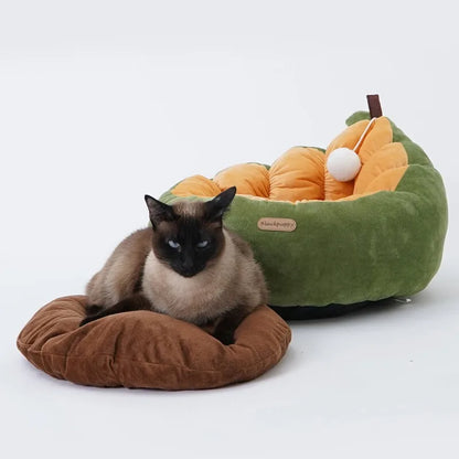 Plushie Avocado Cat/Dog Bed for Small Pets up to 13 lbs (6 kg)