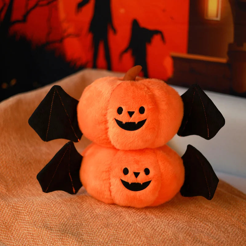 Halloween Bat Pumpkin Plush Toy - Cute Spooky Doll, 8" | 20 cm