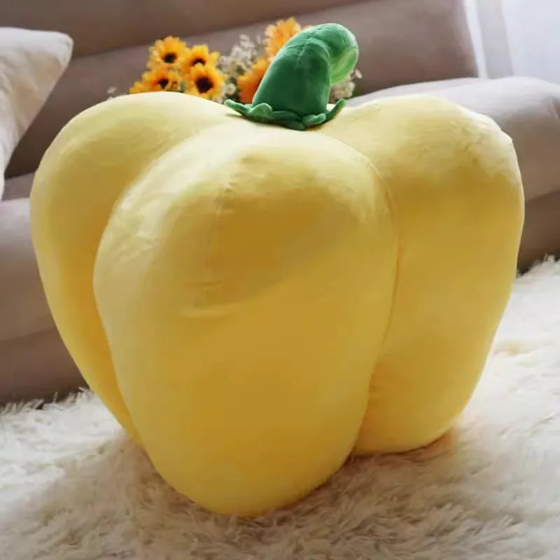 Giant Yellow Bell Pepper Plushie – Realistic Food Plush Toy