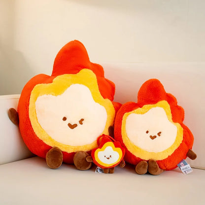 Kawaii Flame Plushie – Cute Stuffed Animal, Keychain, and Shoulder Bag