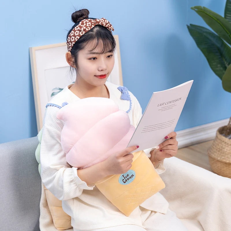 Plüsch Soft Serve Eiscreme-Waffel, 20" | 50 cm