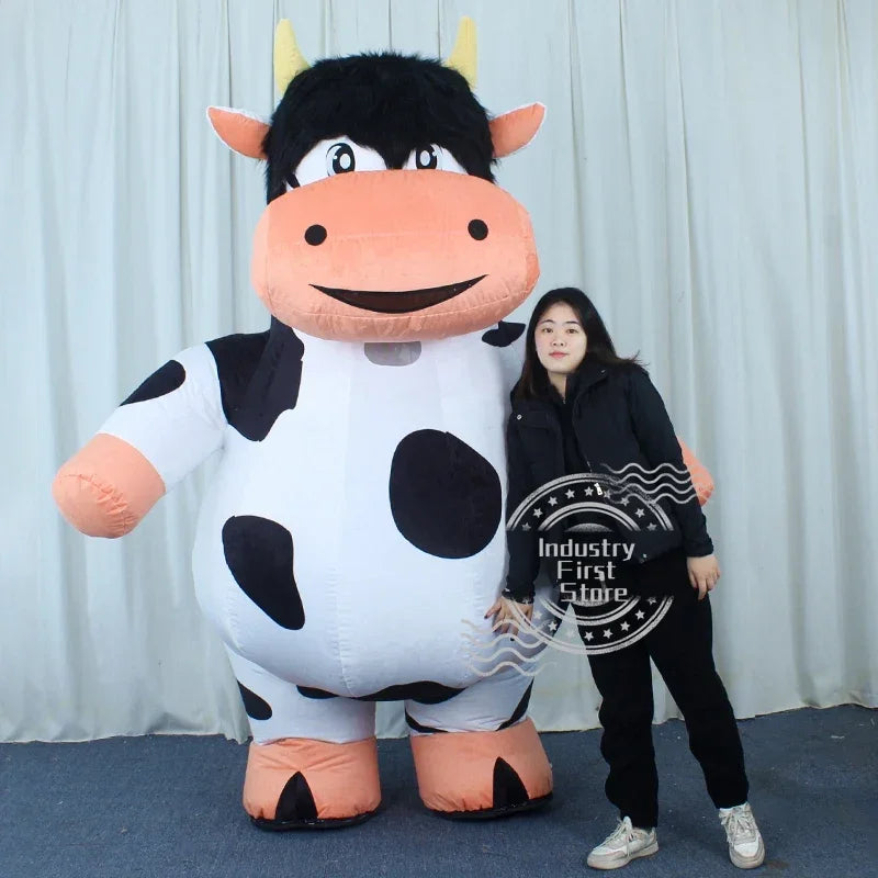 Premium Inflatable Dairy Cow Costume – Customizable Colors