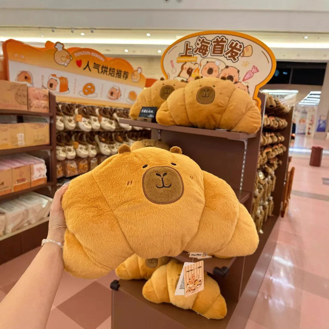 Capybara Croissant Plushie, 18-24" | 45-60 cm