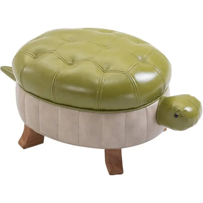 Turtle Time Faux Leather Ottoman - Five Colors