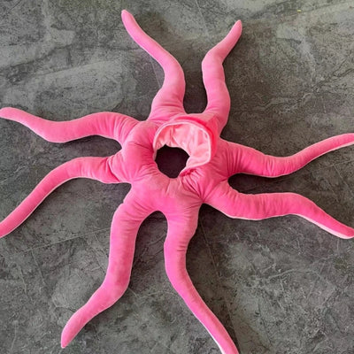 Giant Cartoon Octopus Plush Hat & Pillow | Oversized Stuffed Aquatic Toy, 51\" | 130 cm