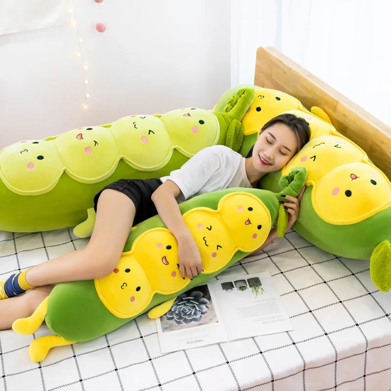 Jumbo Peas in a Pod Plushie, 22-37" | 55-95 cm