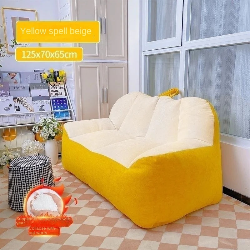 Pumpkin-Themed Two-Person Bean Bag Couch - Four Colors