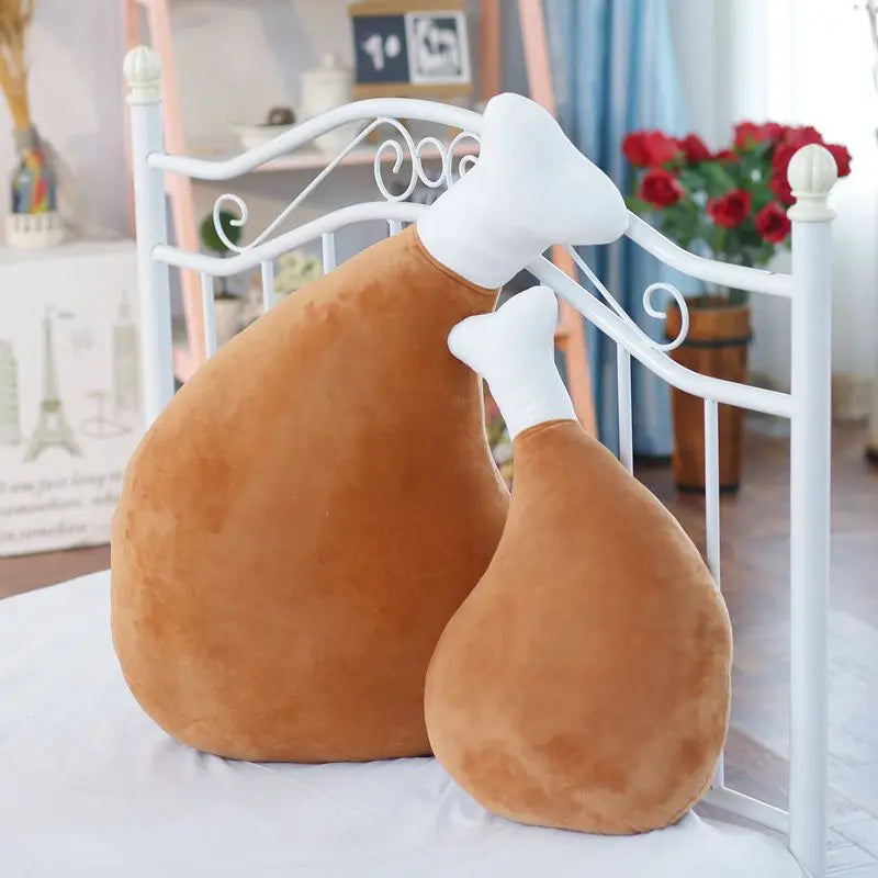 Cooked Chicken Leg Plushie, 5-33" | 12-85 cm