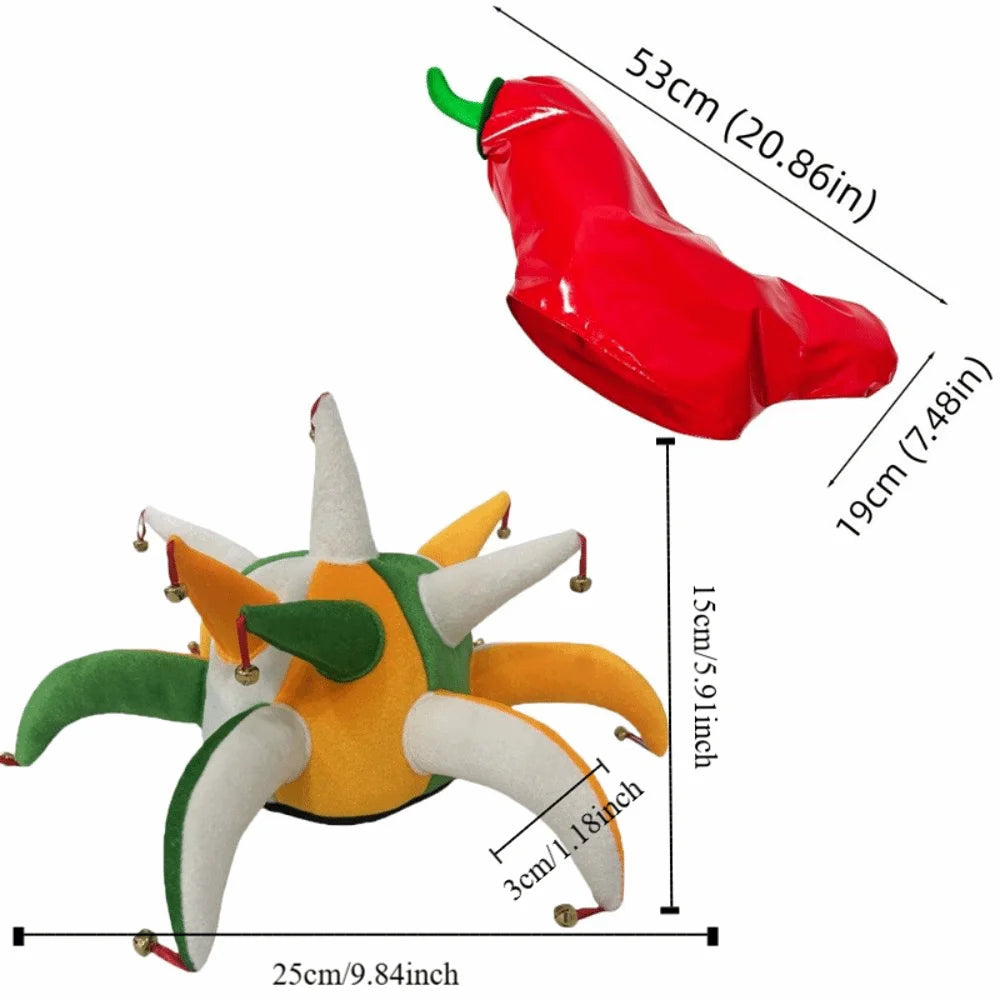 Chili & Tentacle Party Hat | Food Costume Headwear