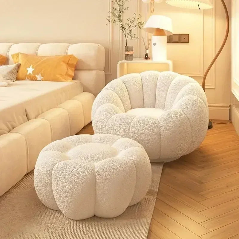 Pumpkin-Inspired Plush Sofa Chair - Six Colors