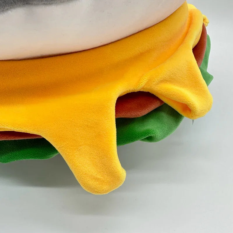 Shark Hamburger Plushie, 13" | 33 cm