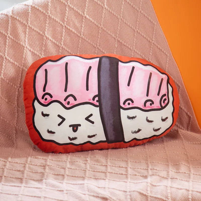 3D Onigiri & Sushi Plush Pillow – Kawaii Japanese Food Cushion