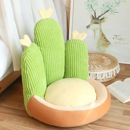 Silla de peluche de cactus Kawaii para niños