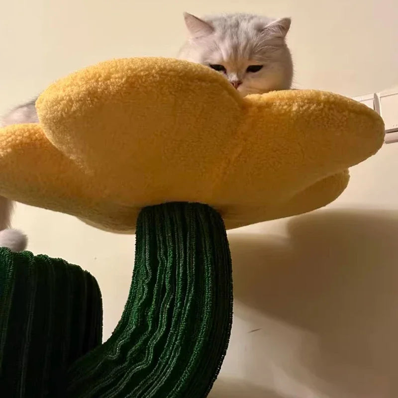 Árbol para gatos de lujo en forma de cactus - Apto para múltiples gatos