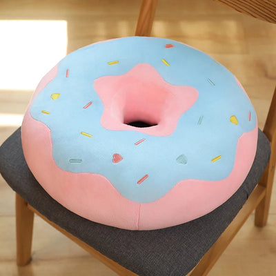 Donut Seat Cushion Plushie, Four Colors, 15-23" | 38-58 cm