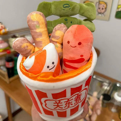 Hot Pot Plush Simulation Bowl – Kawaii Spicy Malatang Food Decor