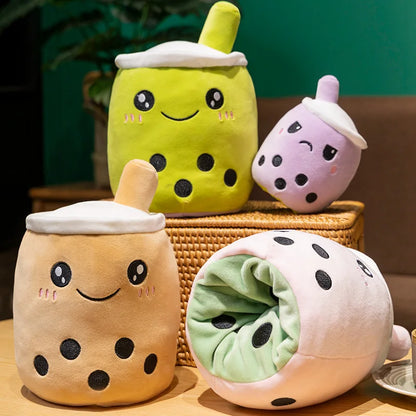 Plushie Reversible Boba Tea Toy, 6-10" | 15-25 cm