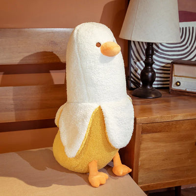 Plushie Fuzzy Banana Duck, Three Colors, 20" | 50 cm