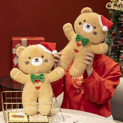 Grande peluche di biscotto di pan di zenzero con bastoncino di zucchero, 17-24" | 42-60 centimetri
