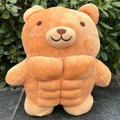 Muscle Body Teddy Bear & Lion Plush Toy – Huggable Stuffed Animal