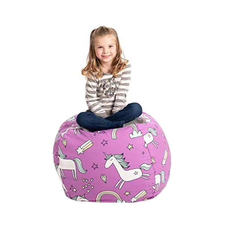 Striped Bean Bag Plushie Organizer | Stylish & Functional