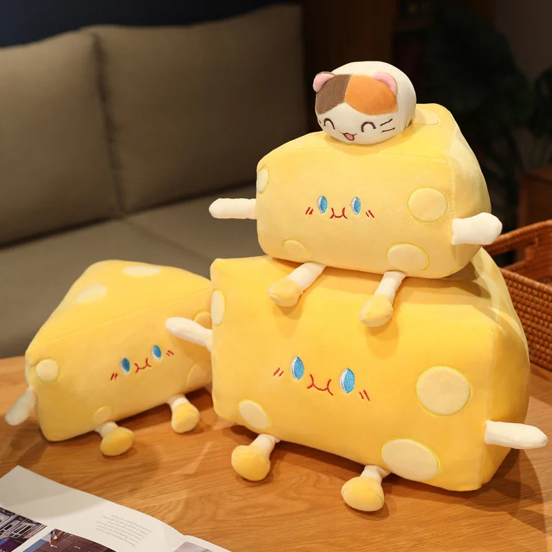 Peluche de fromage en wedge cartoon, 4 couleurs, 12-20" | 30-50 cm