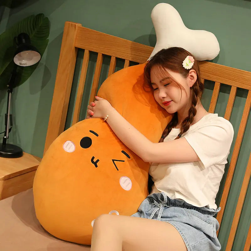 Giant Chicken Leg Drumstick Plush Pillow, 20-39" | 50-100 cm