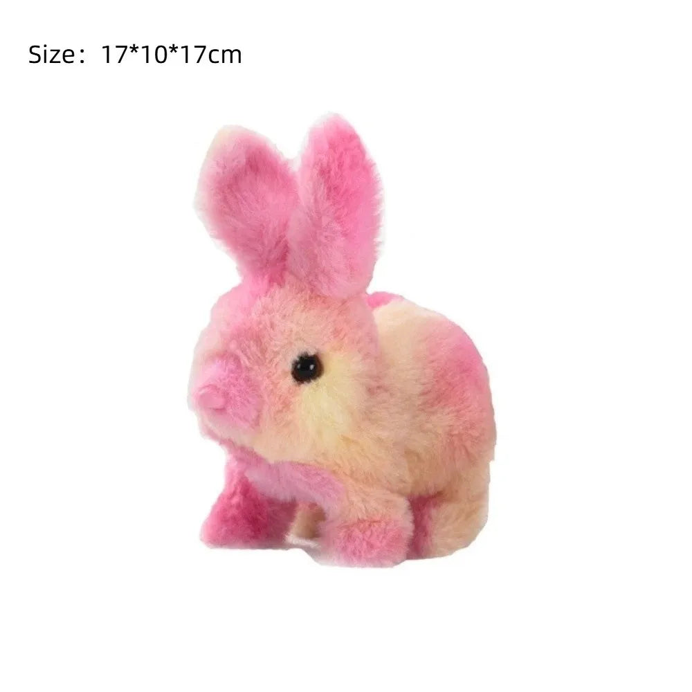 Tie-Dye Electric Bunny Plushie, 4" | 10 cm - Batteries not Included