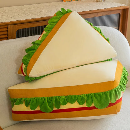 Giant Plushie Cheese Sandwich Cushion – Playful & Cozy Seating