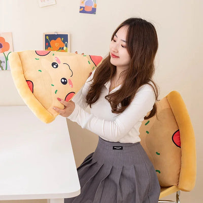 Pizza Plush Food Pillow, Three Sizes, 18-26" | 45-65 cm – Realistic Slice Cushion