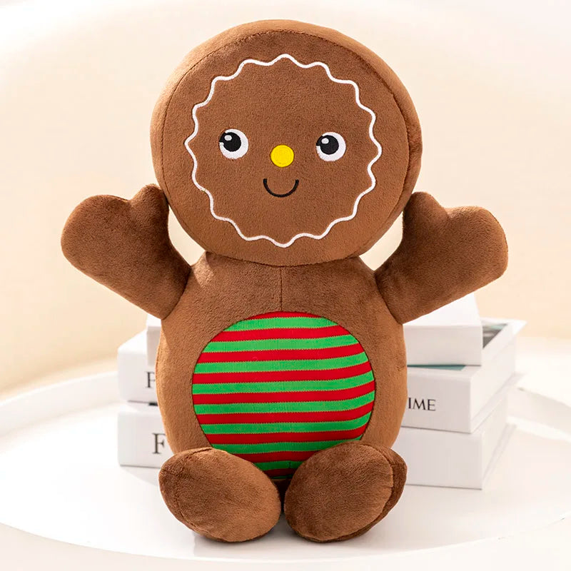 Grande peluche di biscotto di pan di zenzero con bastoncino di zucchero, 17-24" | 42-60 centimetri